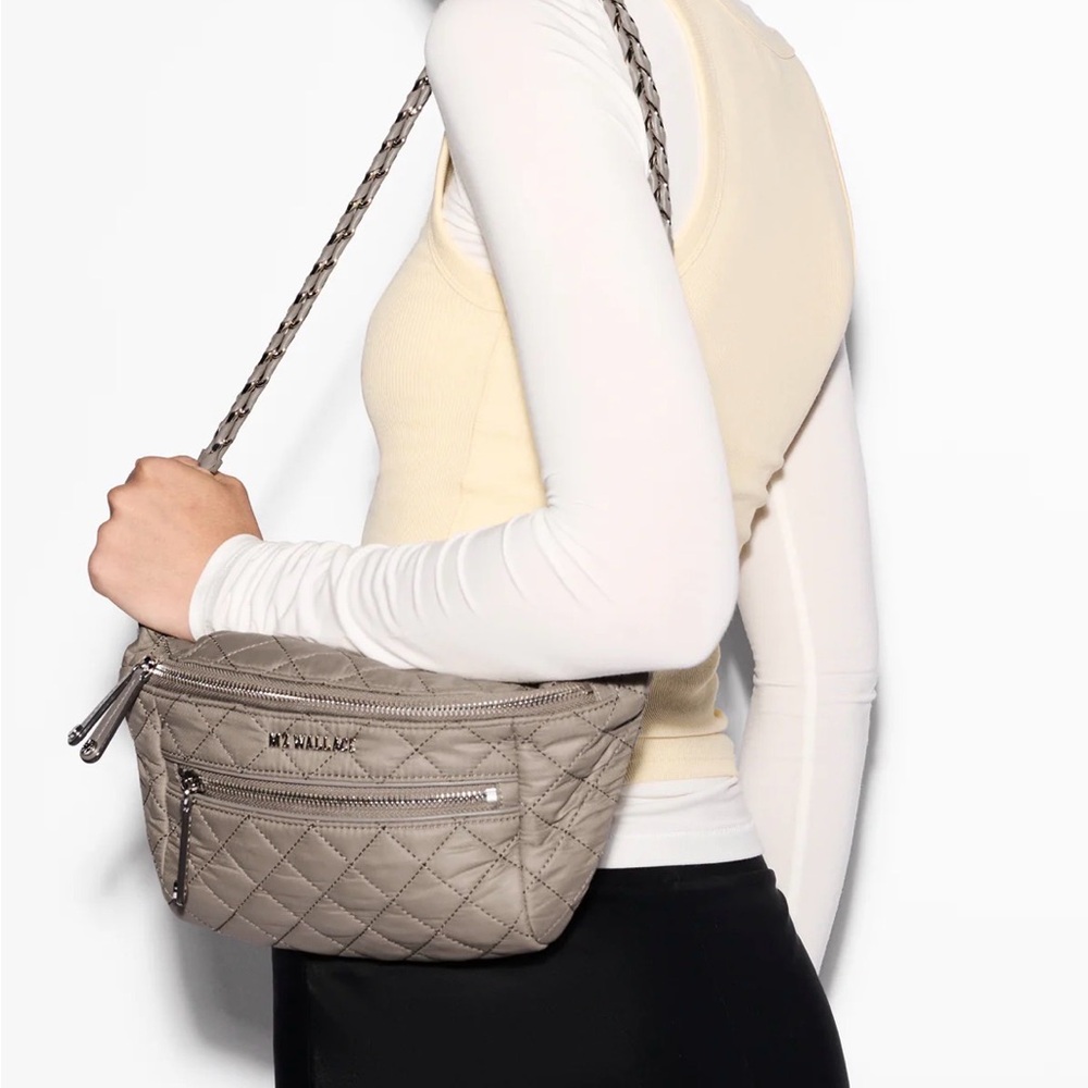 NEW MZ Wallace Small Crosby Crossbody Sling Morning Dove Hard to find